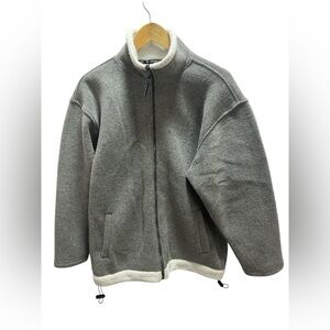 2 for $20 Super warm and comfy zip up sweater size medium grey fleece